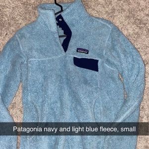 Patagonia Fleece light Blue and Navy
